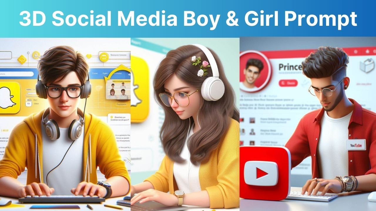 Viral 3D Social Media Boy and Girl