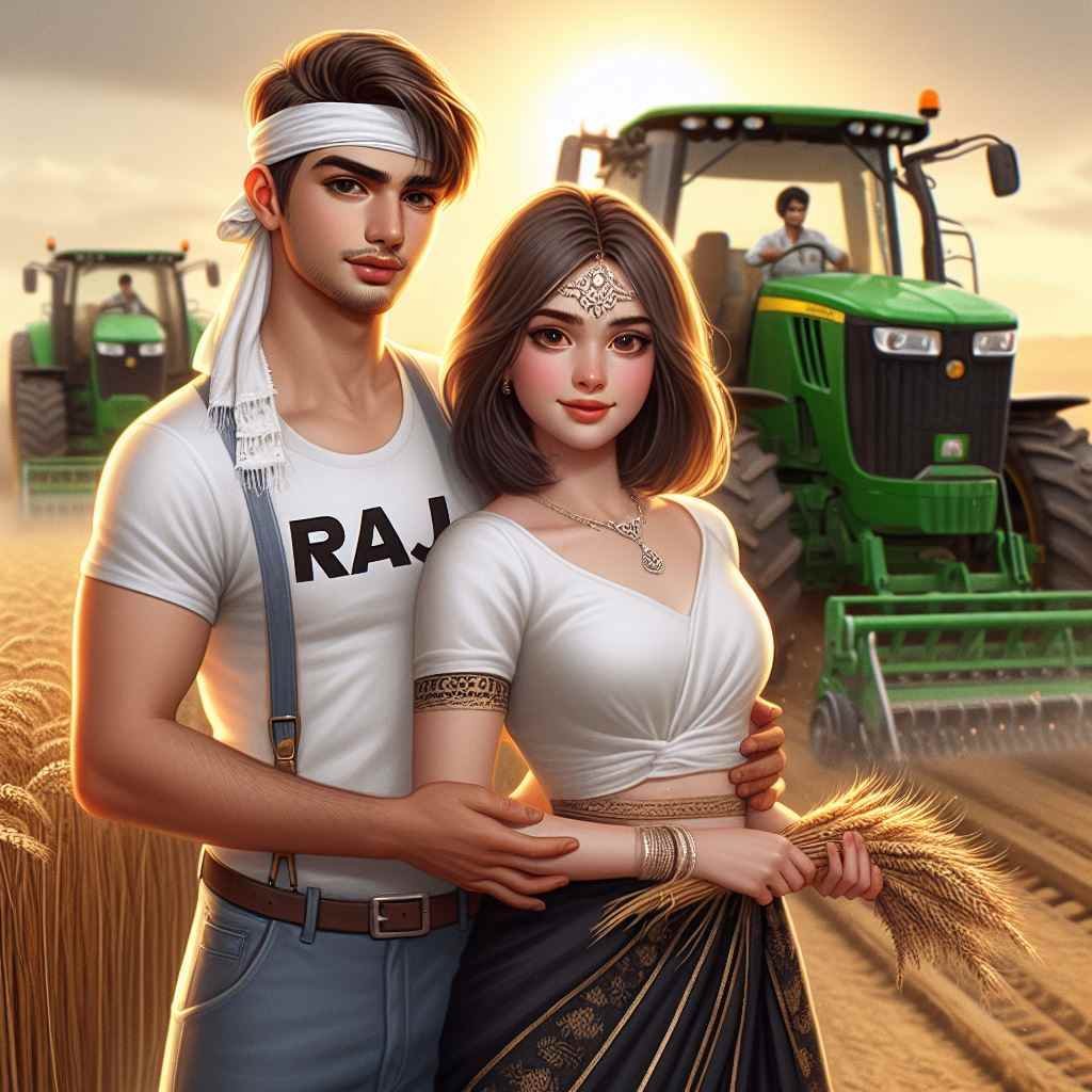 couple farming ai image