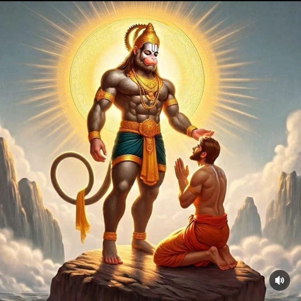 ai photo with hanuman