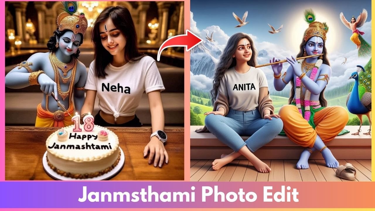Janmasthami AI Photo Editing Prompts With Krishna