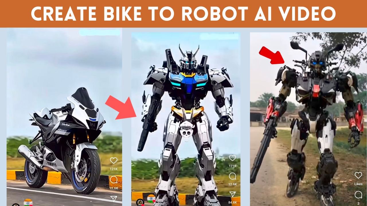 Bike To Robot Ai Video Editing