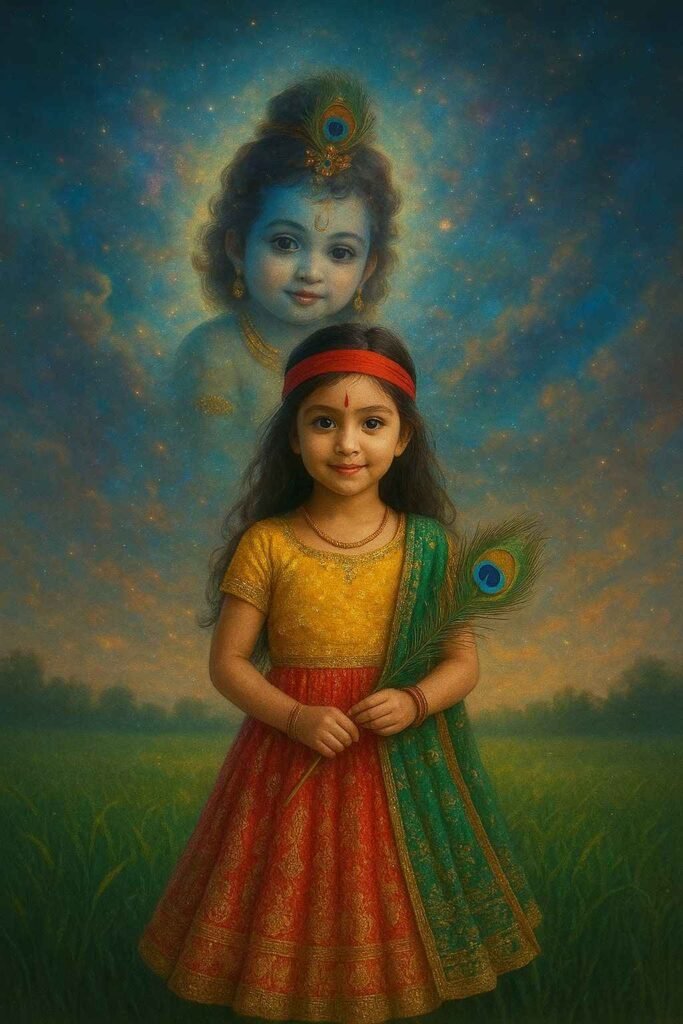 happy janmashtami ai image