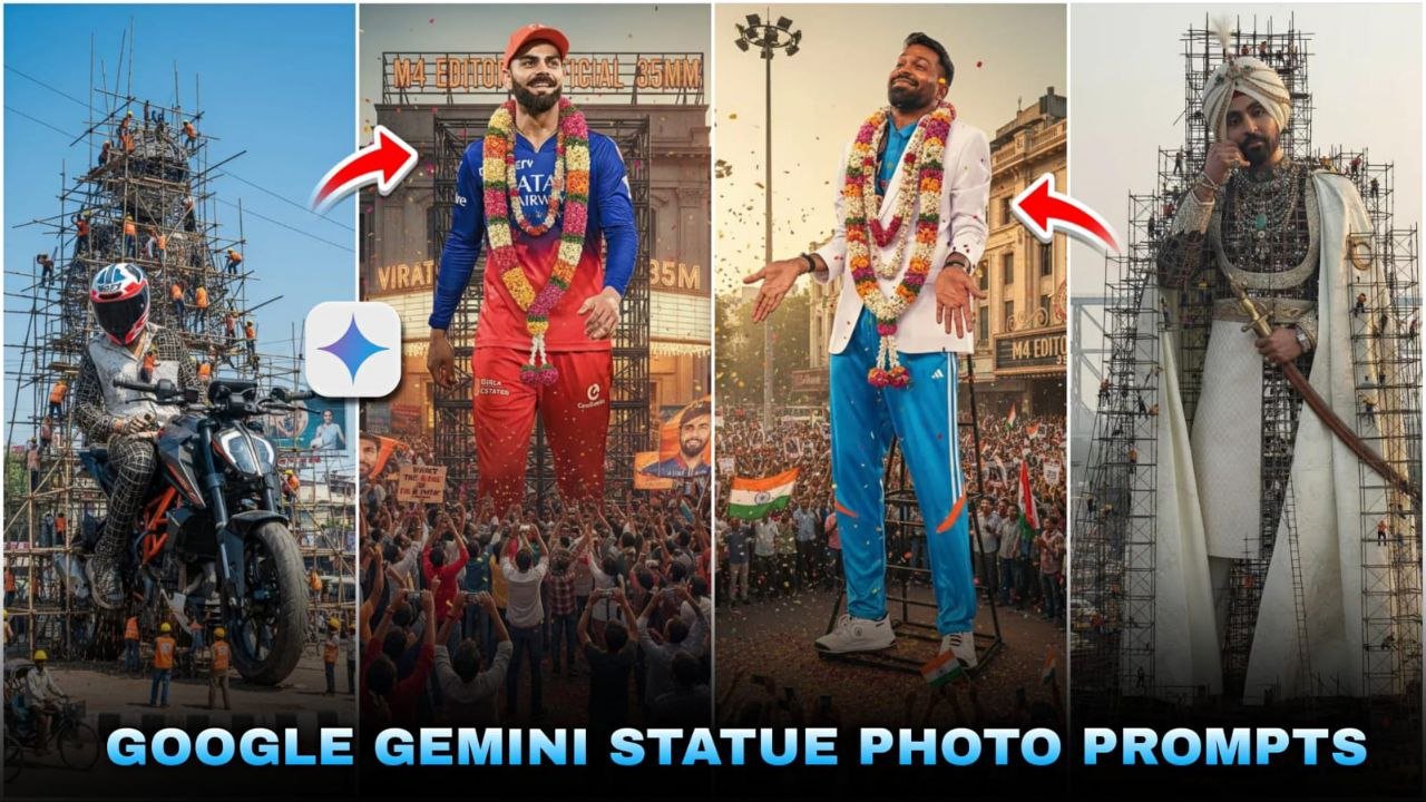 Gemini Statue Photo Editing Promtps