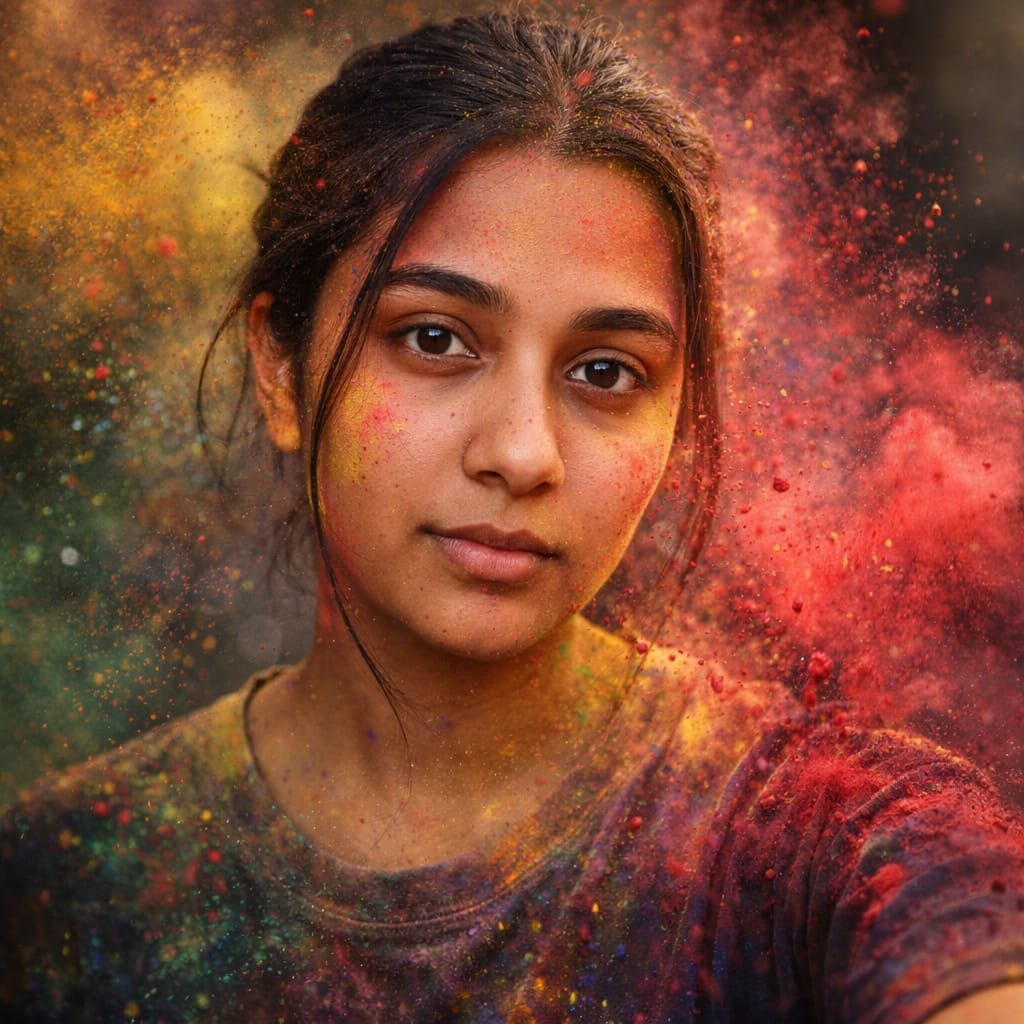 Holi prompts for girl